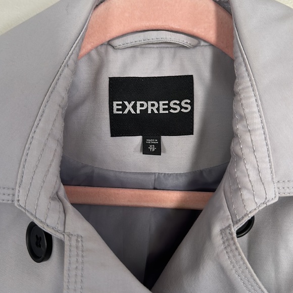 Express Double Breasted Trench Coat - Grey - XS - Picture 4 of 6